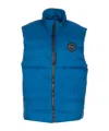 Canada Goose High Neck Sleeveless Quilted Jacket With Pockets In Blue