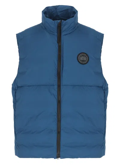 Canada Goose Padded Sleeveless Quilted Jacket Pockets In Blue