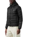 Canada Goose Lodge Zip Front Puffer Coat In Black