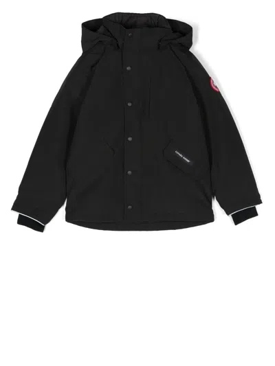 Canada Goose Kids' Logan Padded Hooded Coat In Black