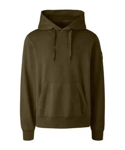Canada Goose Logo-appliqué Hoodie In Brown