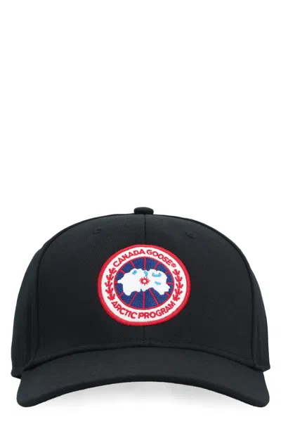 Canada Goose Logo Baseball Cap In Black