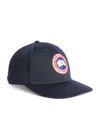 Canada Goose Branded Adjustable Baseball Cap With Curved Brim In Black