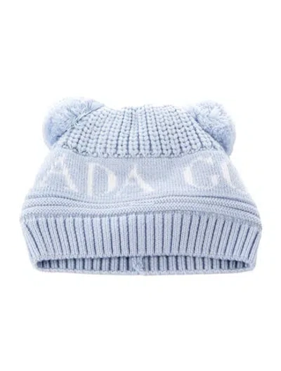 Pre-owned Canada Goose Babies' Logo Beanie W/tags In Blue