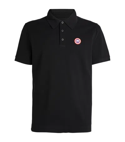 Canada Goose Logo Beckley Polo Shirt In Black
