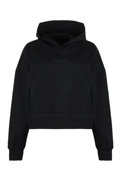 Canada Goose Muskoka Relaxed Logo Hoodie In Black