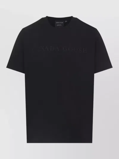 Canada Goose Big Chest Mini Embroidered T-shirt For Men In Black