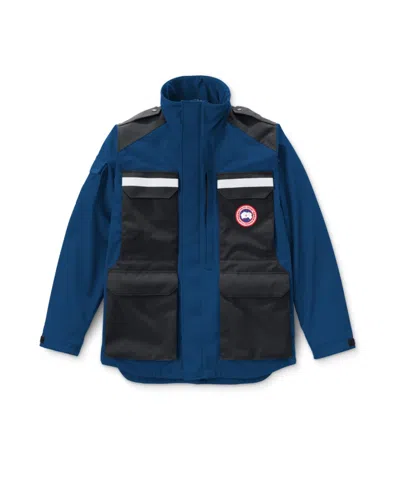 Canada Goose Logo Decal Pocket Casual Jacket In Blue