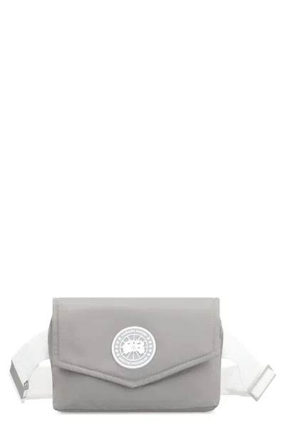 Canada Goose Logo Detail Nylon Backpack In Gray