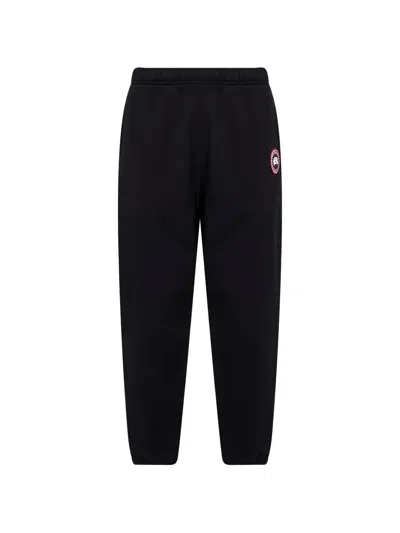 Canada Goose Essential Loose Fit Cotton Joggers For Men In Black