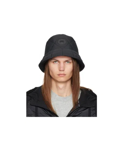 Canada Goose Logo Double-sided Fisherman's Hat In Black