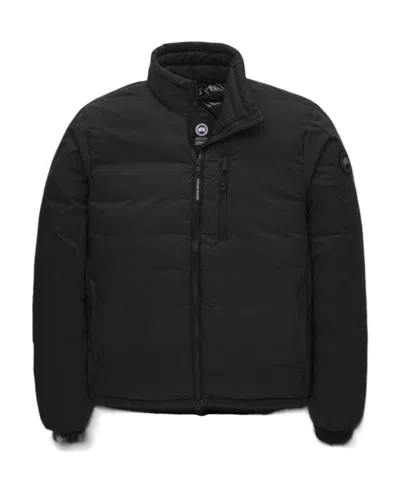 Canada Goose Logo Down Jacket In Black