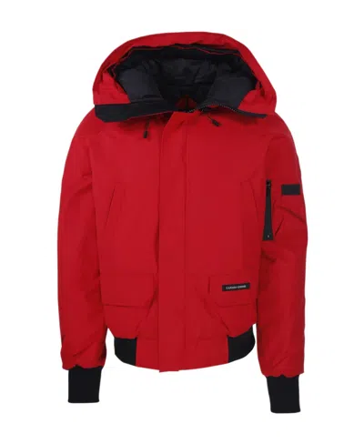 Canada Goose Logo Down Jacket In Red