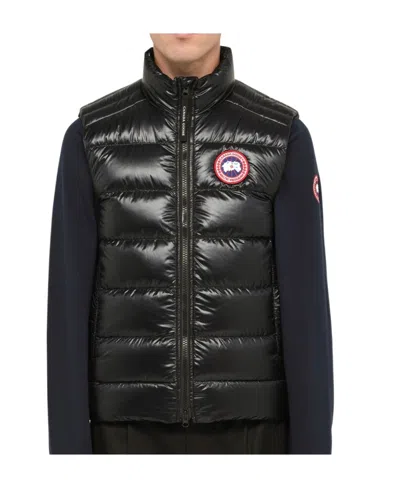 Canada Goose Logo Down Vest In Black
