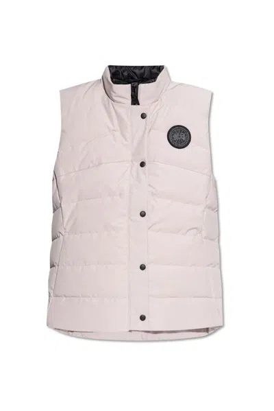 Canada Goose Beige Logo Patch Vest In Pink