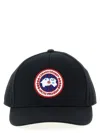 Canada Goose Logo Embroidery Cap Hats Black In Black