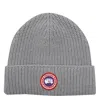 Canada Goose Ribbed Wool Toque Hat With Folded Cuff In Gray