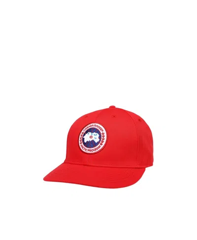 Canada Goose Logo Hat In Red