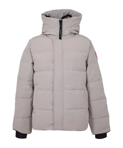 Canada Goose Logo Hooded Parka Down Jacket In Transparent