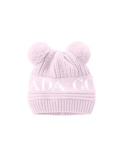 Canada Goose Kid's Double Pompom Beanie Hat, Baby In Soft Pink