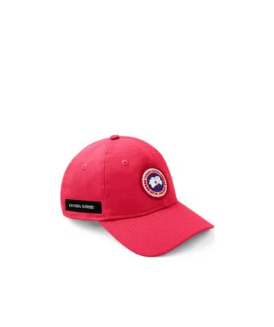 Canada Goose Logo-patch Baseball Cap In Red