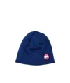Canada Goose Logo-patch Beanie Hat In Blue