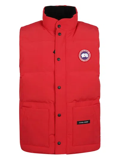 Canada Goose Logo Patch Button In Red