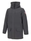 Canada Goose Logo-patch Coat In Gray