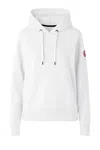 Canada Goose Logo-patch Cotton Hoodie In White