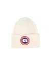 Canada Goose Mens Cottongrass-linaigrette Rib Toque Brand-patch Wool Beanie In Yellow