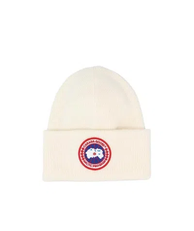 CANADA GOOSE LOGO-PATCH WOOL BEANIE