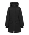 Canada Goose Logo Patch Down Jacket In Black