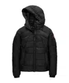 Canada Goose Logo Patch Down Jacket In Black