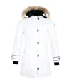 Canada Goose Logo Patch Down Jacket In White