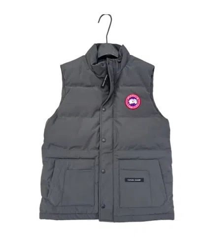 Canada Goose Logo-patch Gilet In Gray