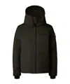 Canada Goose Logo-patch Hooded Jacket In Black