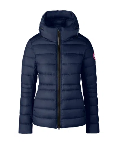 Canada Goose Logo-patch Padded Down Jacket In Blue