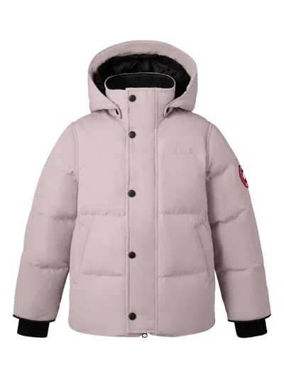 Canada Goose Girls Down Padded Snowy Owl Parka Jacket In Pink