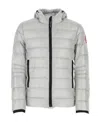 Canada Goose Logo-patch Padded Jacket In Gray