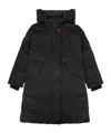 Canada Goose Logo-patch Padded Midi Coat In Black