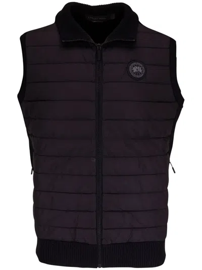Canada Goose Logo-patch Quilted Gilet In Black