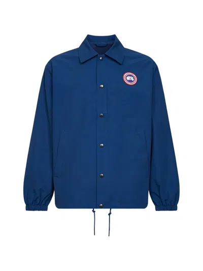 Canada Goose Logo-patch Shirt Jacket In Blue