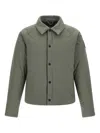 Canada Goose Cropped Padded Jacket With Button-up Front In Green