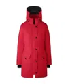 Canada Goose Logo-patch Zip-fastening Coat In Red