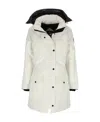 Canada Goose Logo-patch Zip-fastening Coat In White