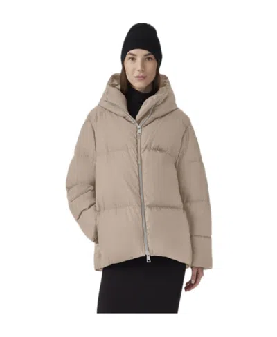 Canada Goose Logo Patch Zip-up Jacket In Gray
