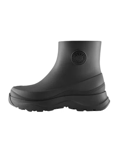 Canada Goose Logo Short Boots In Black