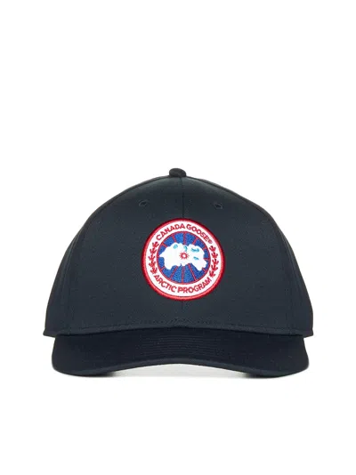 Canada Goose Logo Twill Baseball Cap In Black