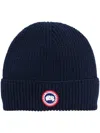 Canada Goose Arctic Disc Ribbed-knit Beanie In Blue
