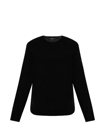 Canada Goose Logo-detail Ribbed-knit Sweater In Black